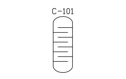 Preview of the Column, trayed symbol, block PEQ_COL_TRAY