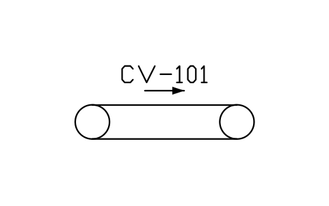 Preview of the Conveyor, belt symbol, block PEQ_CONV_BELT