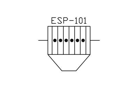 Preview of the Electrostatic precipitator symbol, block PEQ_ESP