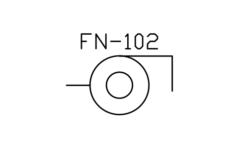 Preview of the Fan, centrifugal symbol, block PEQ_FAN_CENTR