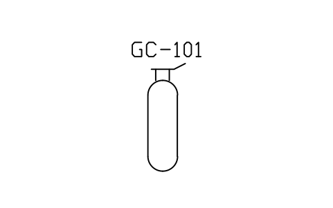 Preview of the Gas cylinder symbol, block PEQ_GAS_CYL