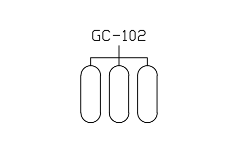 Preview of the Cylinder bundle symbol, block PEQ_GAS_CYL_RACK