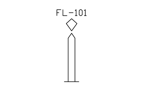 Preview of the Flare stack symbol, block PEQ_GAS_FLARE