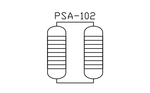 Preview of the PSA unit, two towers symbol, block PEQ_GAS_PSA_PAIR