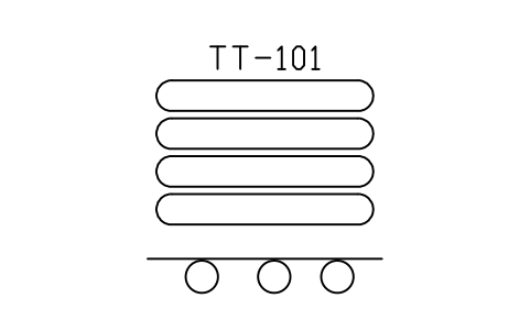 Preview of the Tube trailer symbol, block PEQ_GAS_TUBETRAILER