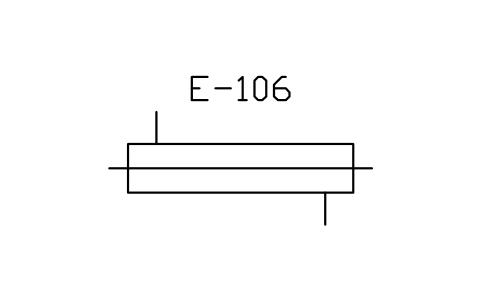 Preview of the Double pipe exchanger symbol, block PEQ_HX_DOUBLE