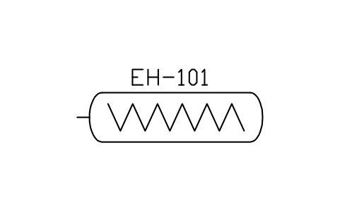Preview of the Electric heater symbol, block PEQ_HX_ELECTRIC
