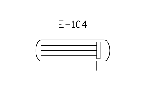 Preview of the Shell and tube, floating head symbol, block PEQ_HX_FLOAT