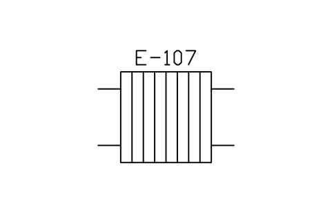 Preview of the Plate heat exchanger symbol, block PEQ_HX_PLATE