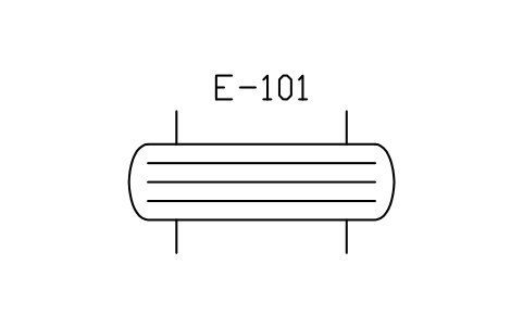 Preview of the Shell and tube, horizontal symbol, block PEQ_HX_SHELL