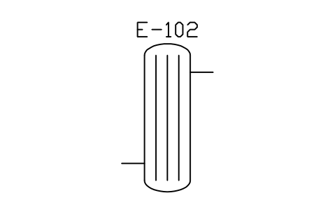 Preview of the Shell and tube, vertical symbol, block PEQ_HX_SHELL_V