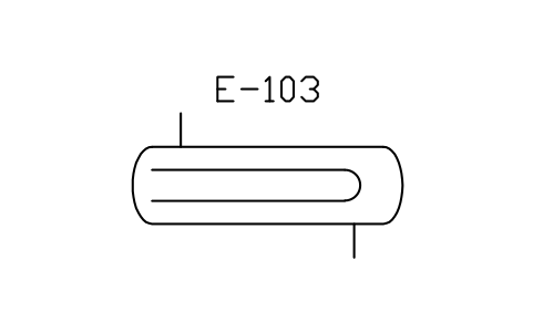 Preview of the Shell and tube, U-tube symbol, block PEQ_HX_UTUBE