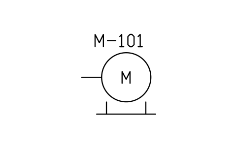 Preview of the Electric motor symbol, block PEQ_MOTOR