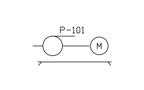 Preview of the Pump, centrifugal, with motor symbol, block PEQ_PUMP_CENTR