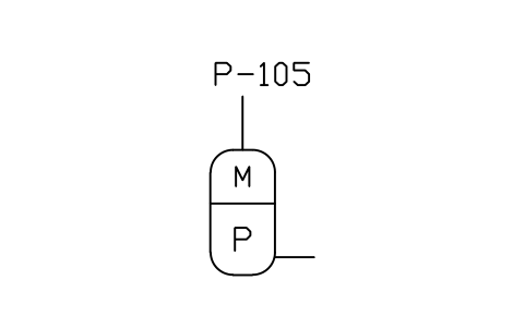 Preview of the Pump, submersible symbol, block PEQ_PUMP_SUBM