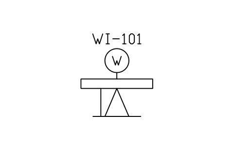 Preview of the Weighing platform symbol, block PEQ_SCALE_PLATFORM