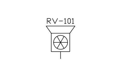 Preview of the Rotary valve (airlock) symbol, block PEQ_VALVE_ROTARY