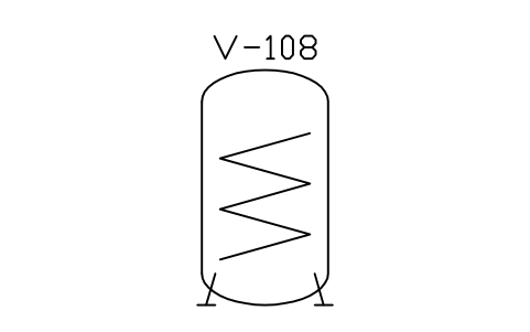Preview of the Vessel with heating coil symbol, block PEQ_VES_COIL