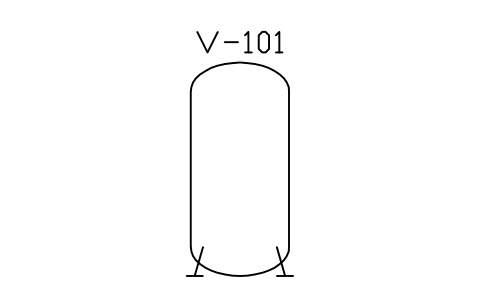 Preview of the Vessel, vertical symbol, block PEQ_VES_VERT