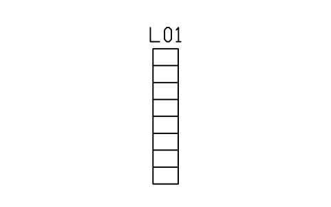 Aperçu du symbole Fixed ladder, bloc ARCH_LADDER