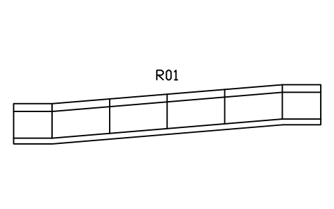 Aperçu du symbole Ramp 1:12 with handrails, side view, bloc ARCH_STAIRDET_RAMP