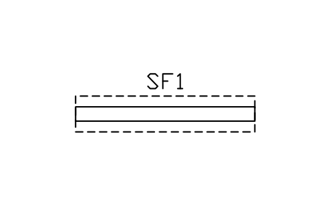 Aperçu du symbole Strip footing under wall, bloc ARCH_STRUCT_STRIP_FOOTING