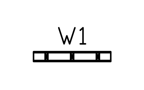 Aperçu du symbole Wall, timber stud 150, bloc ARCH_WALL_TIMBER
