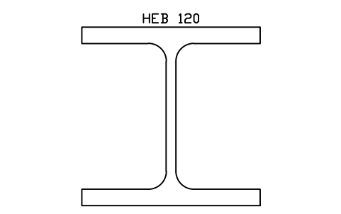 Vorschau des Symbols HEB 120, Block SEC_HEB120