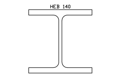 Vorschau des Symbols HEB 140, Block SEC_HEB140