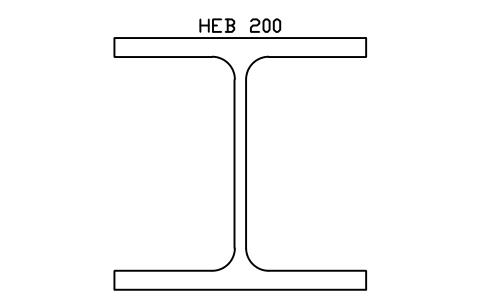 Vorschau des Symbols HEB 200, Block SEC_HEB200