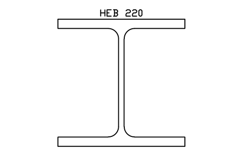 Vorschau des Symbols HEB 220, Block SEC_HEB220