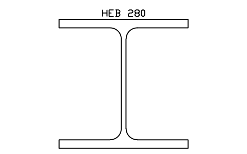 Vorschau des Symbols HEB 280, Block SEC_HEB280