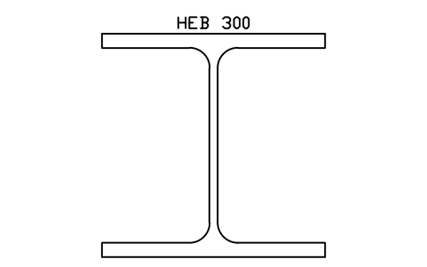 Vorschau des Symbols HEB 300, Block SEC_HEB300