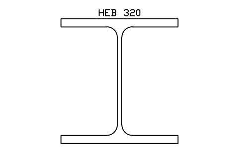 Vorschau des Symbols HEB 320, Block SEC_HEB320