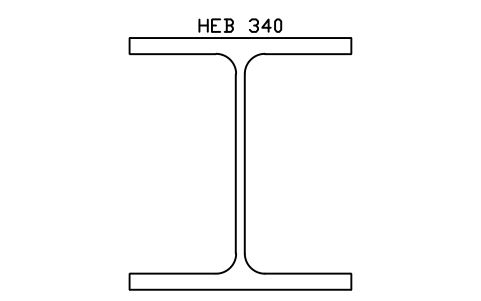 Vorschau des Symbols HEB 340, Block SEC_HEB340