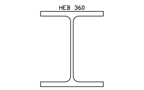 Vorschau des Symbols HEB 360, Block SEC_HEB360