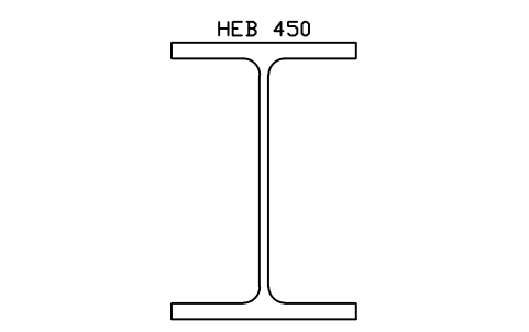 Vorschau des Symbols HEB 450, Block SEC_HEB450