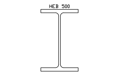 Vorschau des Symbols HEB 500, Block SEC_HEB500