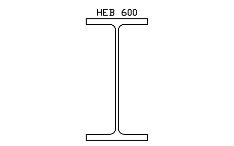 Vorschau des Symbols HEB 600, Block SEC_HEB600