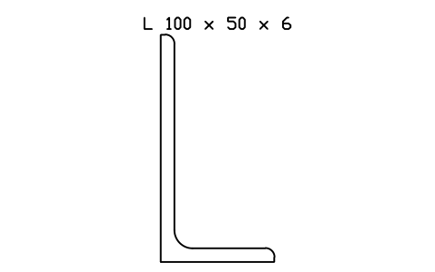 Vorschau des Symbols L 100 x 50 x 6, Block SEC_L100X50X6