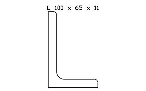 Vorschau des Symbols L 100 x 65 x 11, Block SEC_L100X65X11