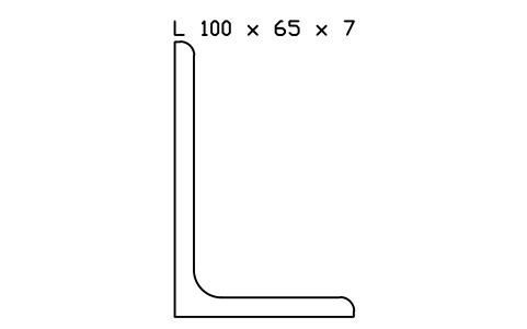 Vorschau des Symbols L 100 x 65 x 7, Block SEC_L100X65X7