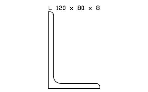 Vorschau des Symbols L 120 x 80 x 8, Block SEC_L120X80X8