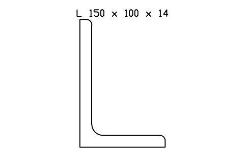 Vorschau des Symbols L 150 x 100 x 14, Block SEC_L150X100X14