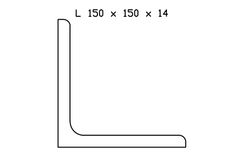 Vorschau des Symbols L 150 x 150 x 14, Block SEC_L150X150X14