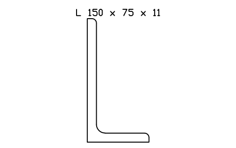 Vorschau des Symbols L 150 x 75 x 11, Block SEC_L150X75X11