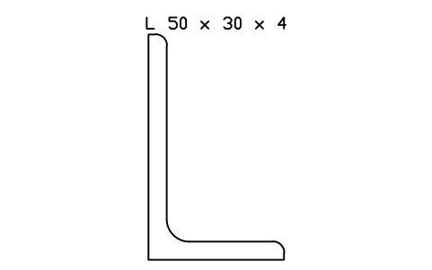 Vorschau des Symbols L 50 x 30 x 4, Block SEC_L50X30X4