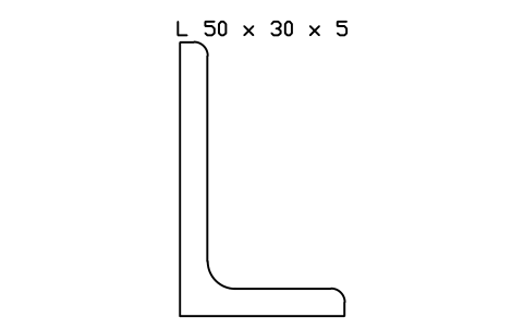 Vorschau des Symbols L 50 x 30 x 5, Block SEC_L50X30X5