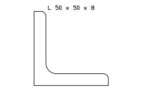 Vorschau des Symbols L 50 x 50 x 8, Block SEC_L50X50X8