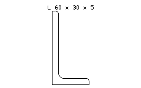 Vorschau des Symbols L 60 x 30 x 5, Block SEC_L60X30X5